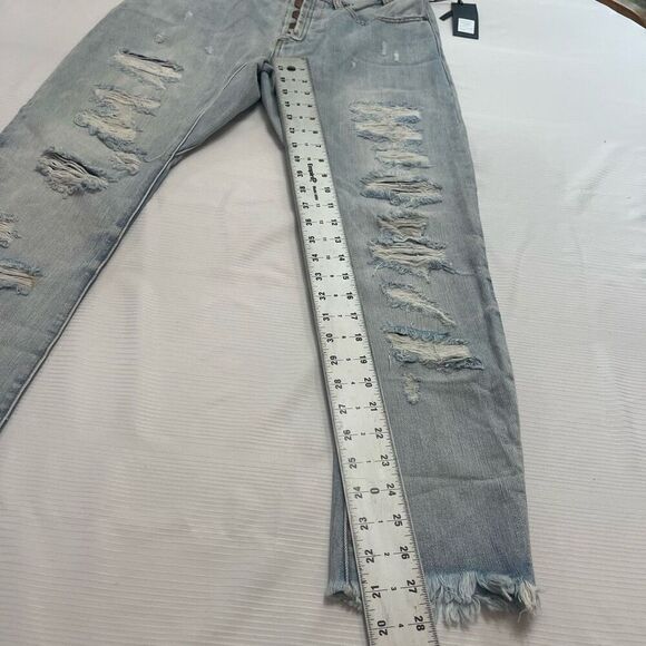 NWT One X One Teaspoon Saints Phoenix Destroyed Denim Jeans Size 26 New - Picture 6 of 12